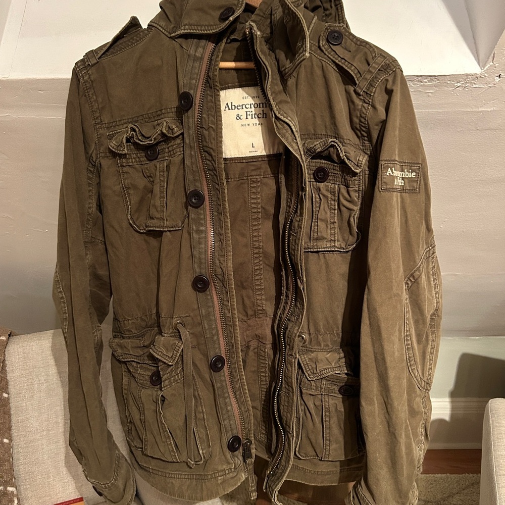Abercrombie & Fitch Men's Khaki Military Jacket